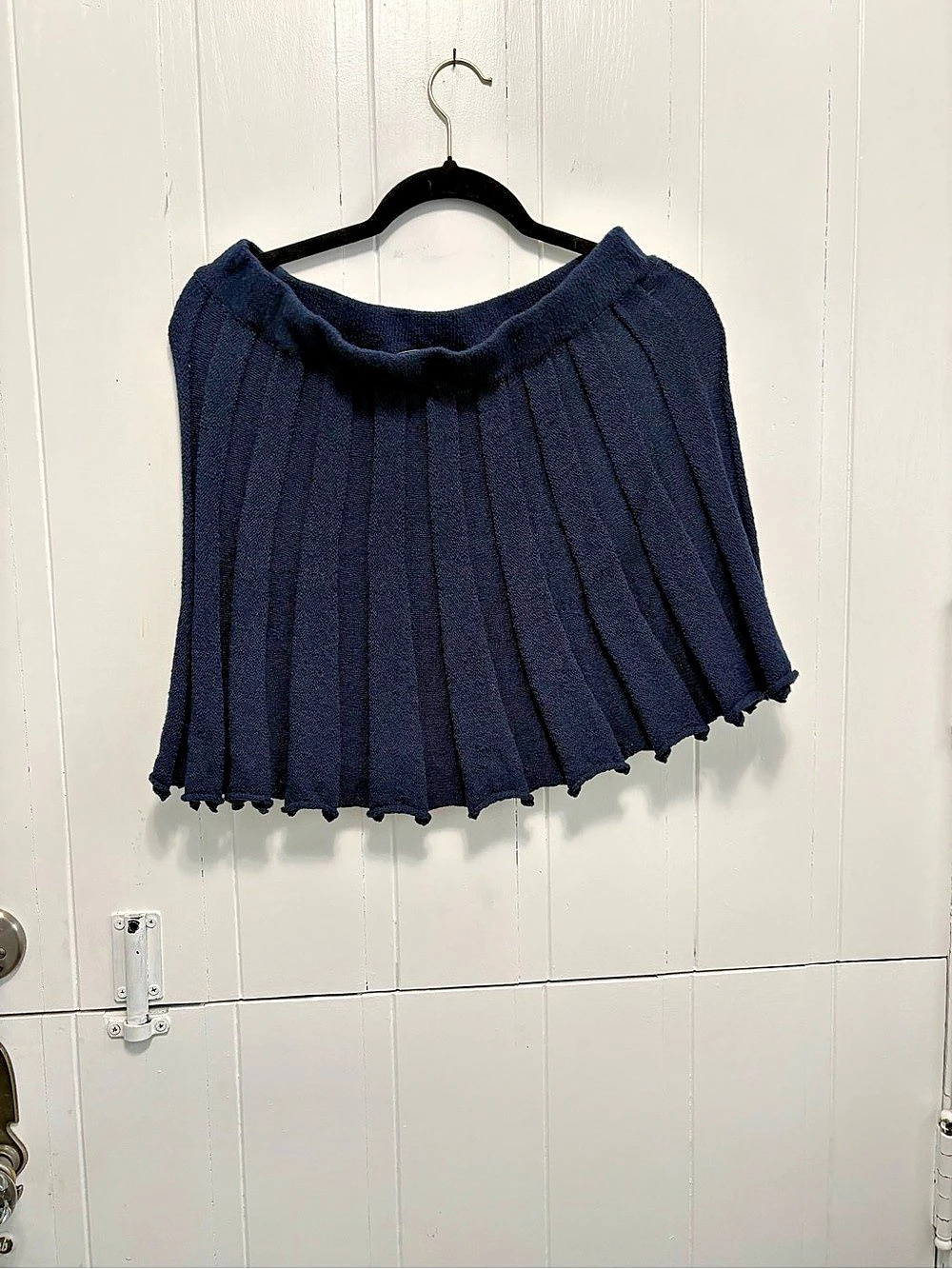 NWOT Free People Pleated Mini Skirt in Blue